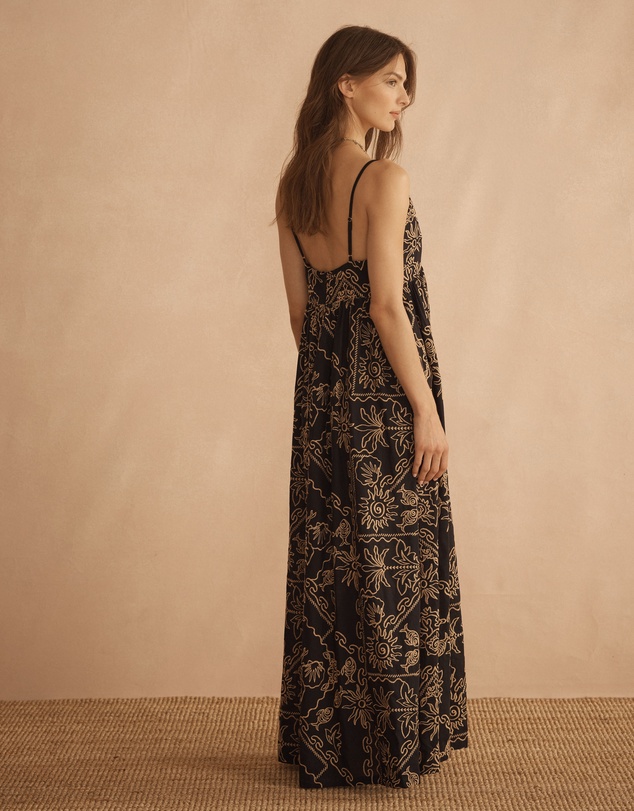 AUR OCEA - Embroidered Scoop Maxi Dress