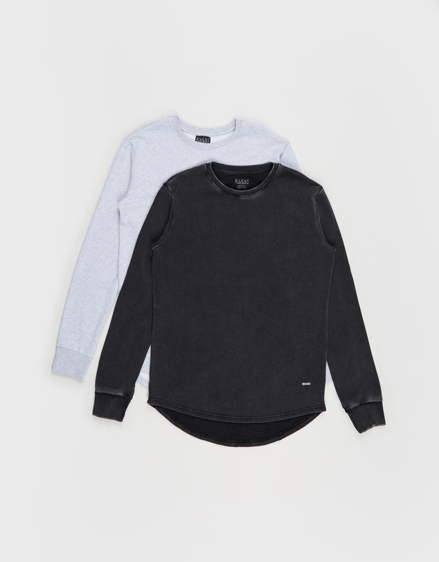 Silent Theory - Curved Hem Crew 2-Pack