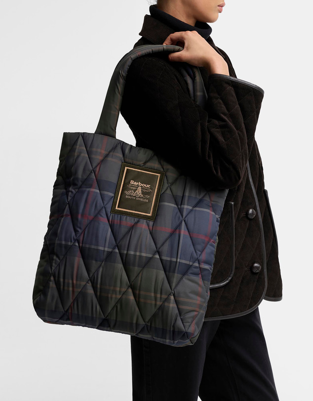 Barbour - Tartan Arlene Quilted Tote Bag