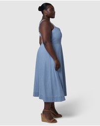 Indigo Tonic - Miki Denim Flared Midi Dress