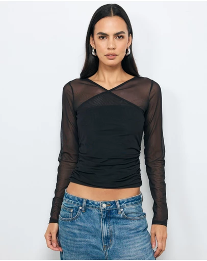 AERE - Aura Crossover Mesh Top