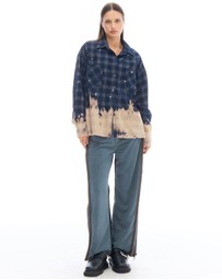THE TALES - Bleached Check Cord Shirt