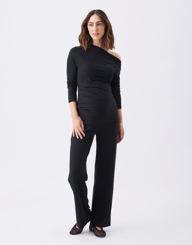 Ripe Maternity - Off-Shoulder Rib Top