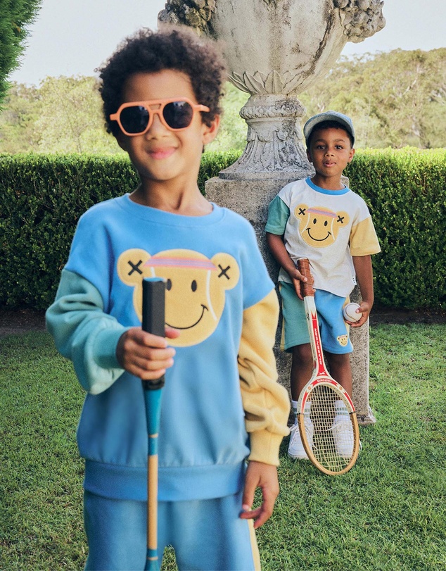 Huxbaby - Tennis Bear Boxy T-Shirt - Babies-Kids