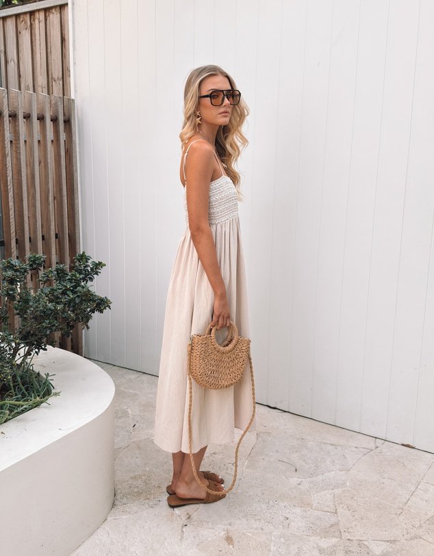 Esther & Co - Ilyndra Dress - Beige Multi