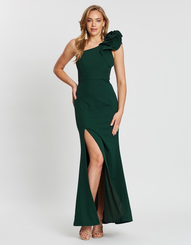 Bariano - Sue Frill Shoulder Gown