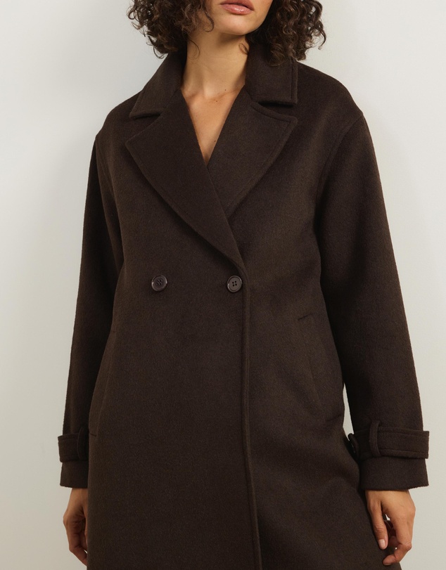 Atmos&Here - Layla Wool Blend Double Breasted Coat