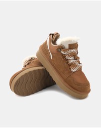 AusWooli Ugg Boots - Hamilton Sheepskin Wool Urban Chic Lace Sneakers