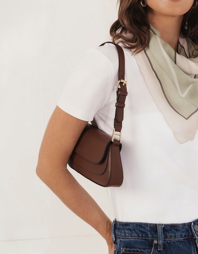Morgan & Taylor - Hailey Shoulder Bag in Chocolate Brown
