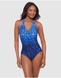 Miraclesuit Swimwear  - Paka Mayan Wrapsody Halter-Effect Shaping Swimsuit