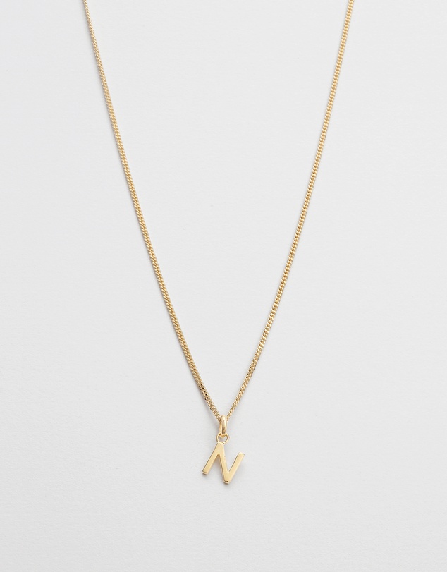 Kirstin Ash - N Outline Initial Necklace