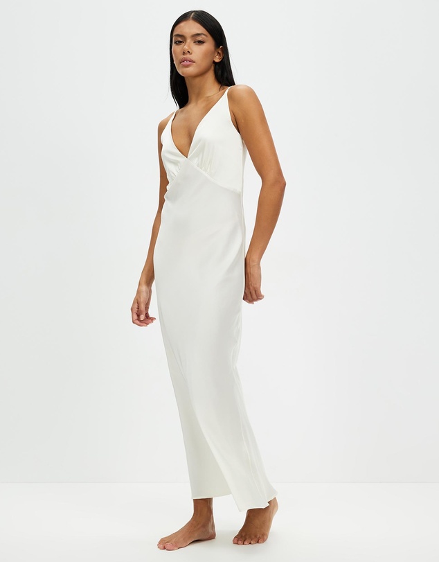Gingerlilly - Freda Satin Long Chemise