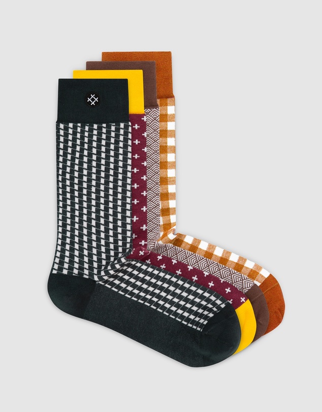 Sockdaily - Electric 4 Pack Crew Socks