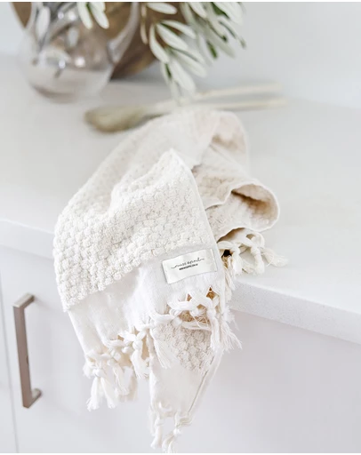 Miss April - Pompom Hand Towel