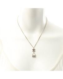 Pre-Loved by Azura Reborn - Pre-Loved CC Gold Plated Enamel Flap Bag Pendant Necklace