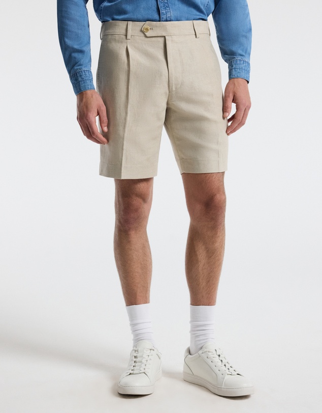 Calibre - Linen Cotton Twill Shorts Natural