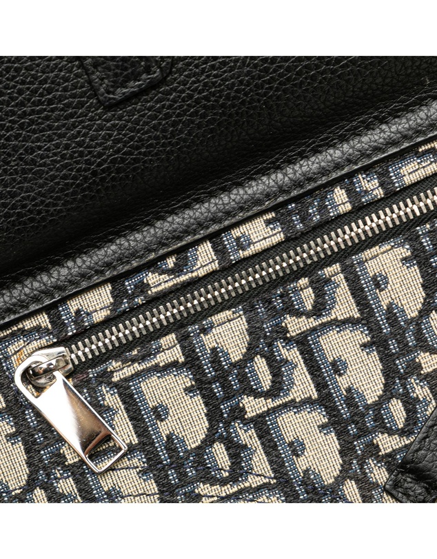 Pre-Loved by Azura Reborn - Pre-Loved Dior Oblique Saddle Crossbody Messenger Pouch with Leather Trim