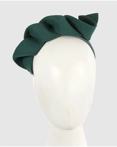 Max Alexander - Felt Green Spiral Fascinator