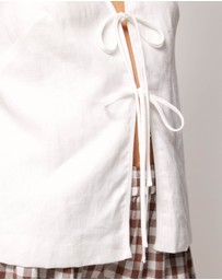 AERE - Sloane Linen Tie Top