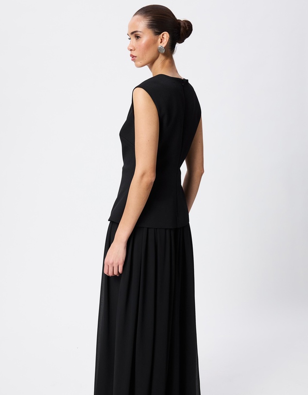 Tussah - Philippa Sleeveless Sheer Skirt Maxi Dress