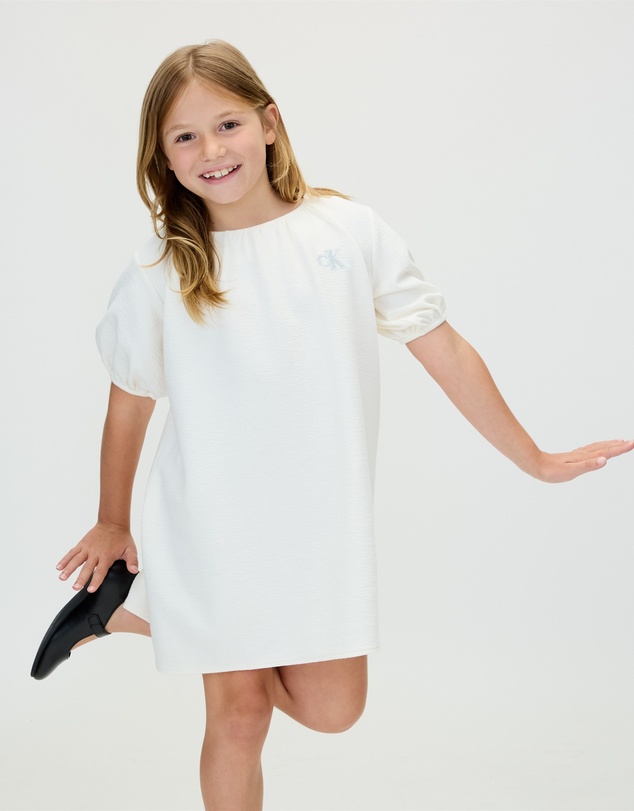 Calvin Klein Jeans - Girls Puff Sleeve Crinkle Dress