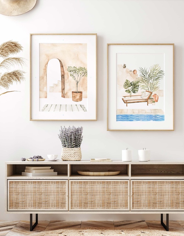 Olive et Oriel - Arched Home Art Print