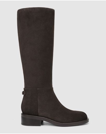 DARK BROWN STONE SUEDE