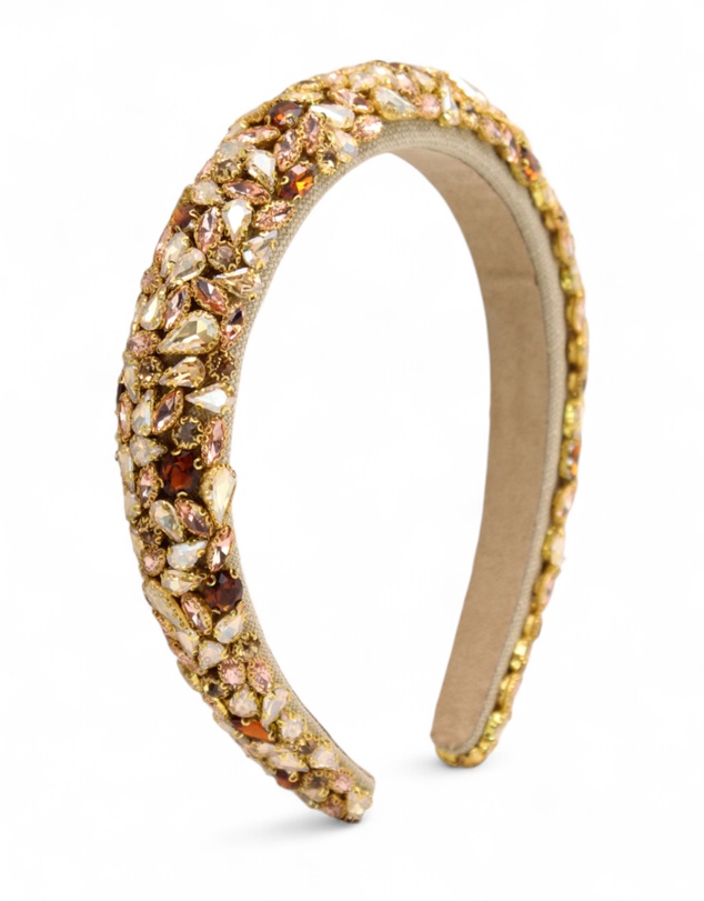 Morgan & Taylor - Camellia Headband in Gold