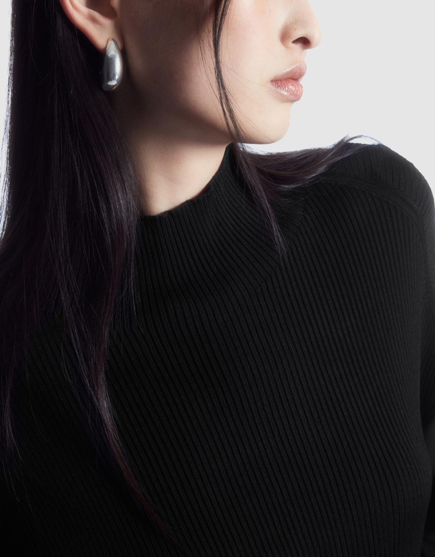 COS - Open-Back Ribbed-Knit Dress