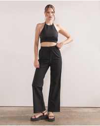 Dazie - Lovers Rock Linen Blend Halter Top