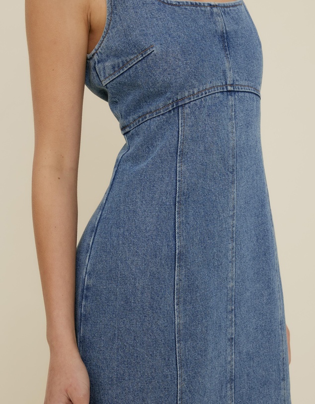 The Fated - Gracie Denim Midi Dress