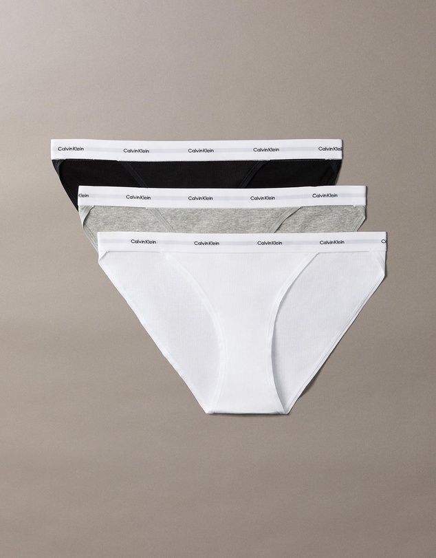 Calvin Klein - 3-Pack Cotton Rib String Bikini Briefs
