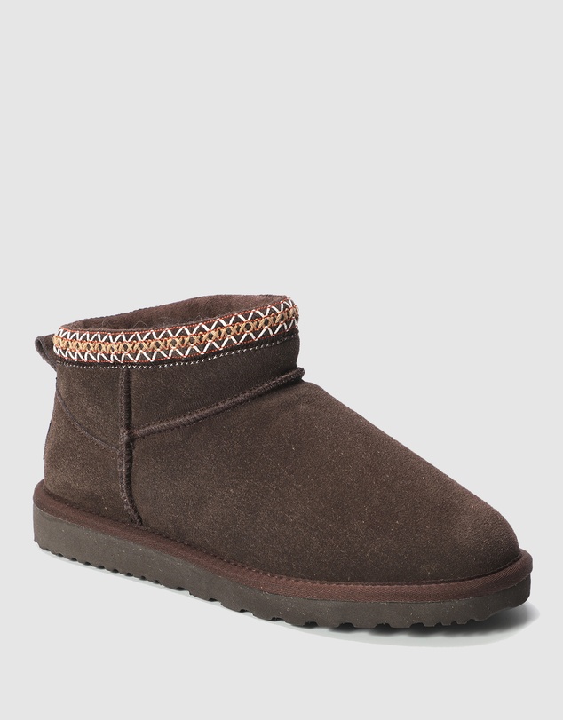 AusWooli Ugg Boots - Altona Sheepskin Wool Ankle Braid Boots