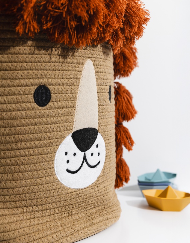 Living Textiles - Cotton Rope Animal Hamper - Lion