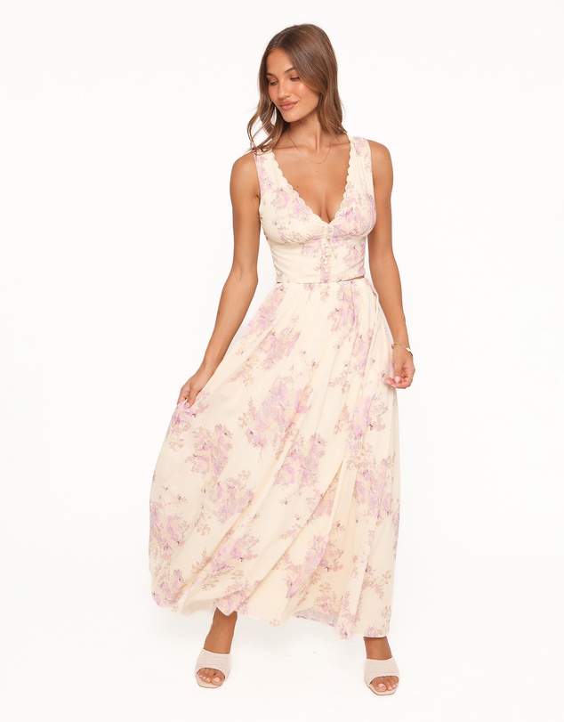 Petal & Pup - Tinsley Maxi Skirt - Lavender Floral