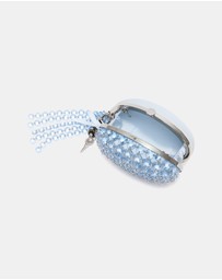Self Portrait - Oval Crystal Chain Clutch Bag