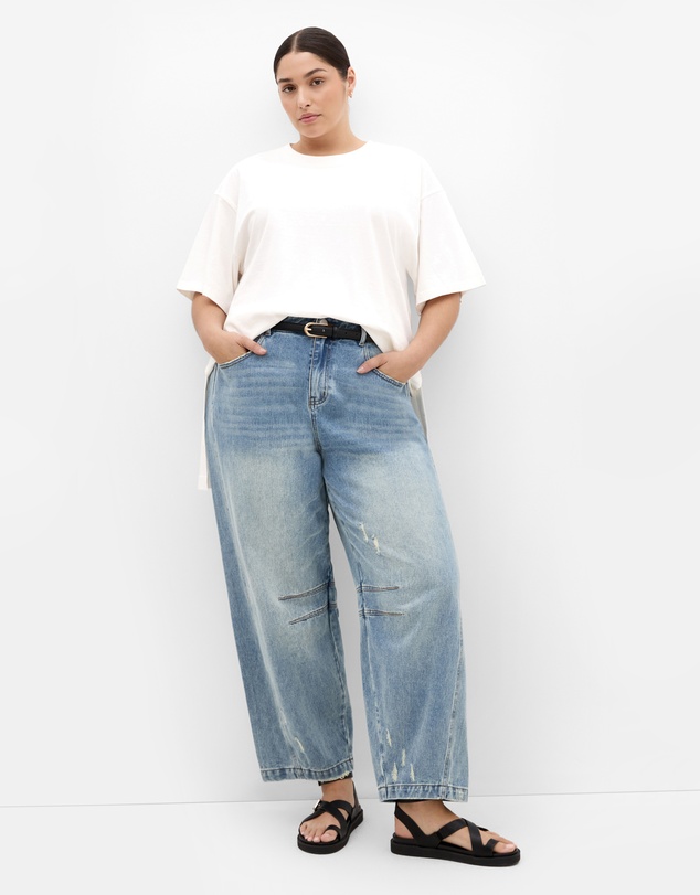 City Chic - Oversized Split Tee