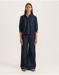 SABA - Bridie Puff Sleeve Denim Shirt