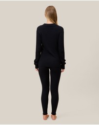 Papinelle - Colette Cosy Cotton Silk Rib Long Sleeve Top