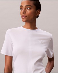 Calvin Klein Jeans - Script Logo Graphic Gathered T-Shirt