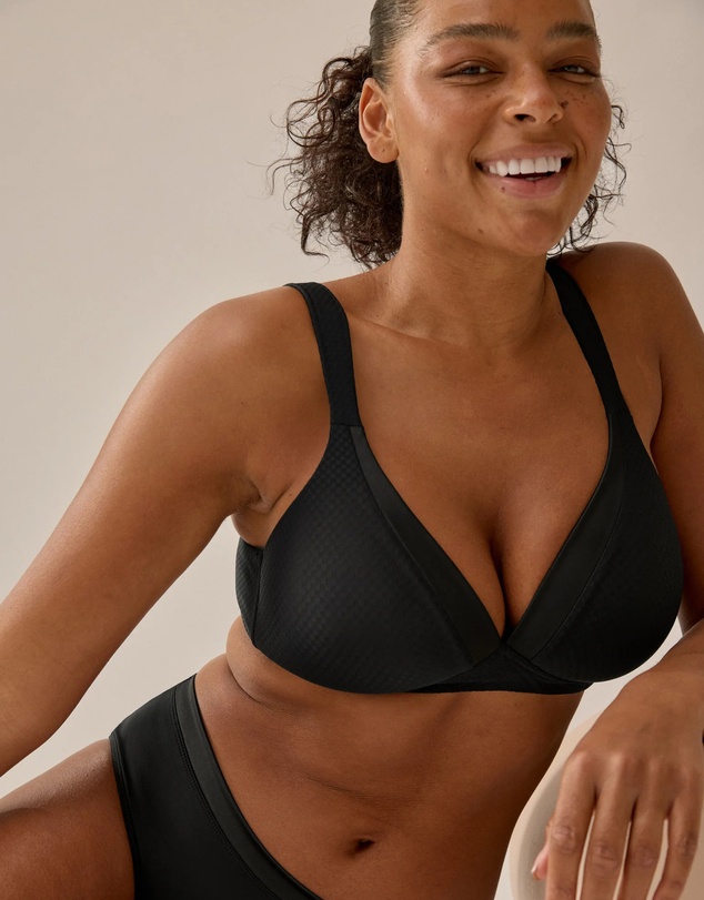 Naturana - Wednesday Jacquard Wireless T-Shirt Bra with Padded Straps