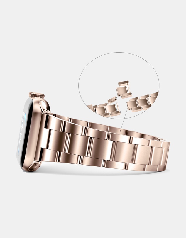 Friendie - Stainless Steel Link Bracelet Band - The Sydney - Apple Watch Compatible