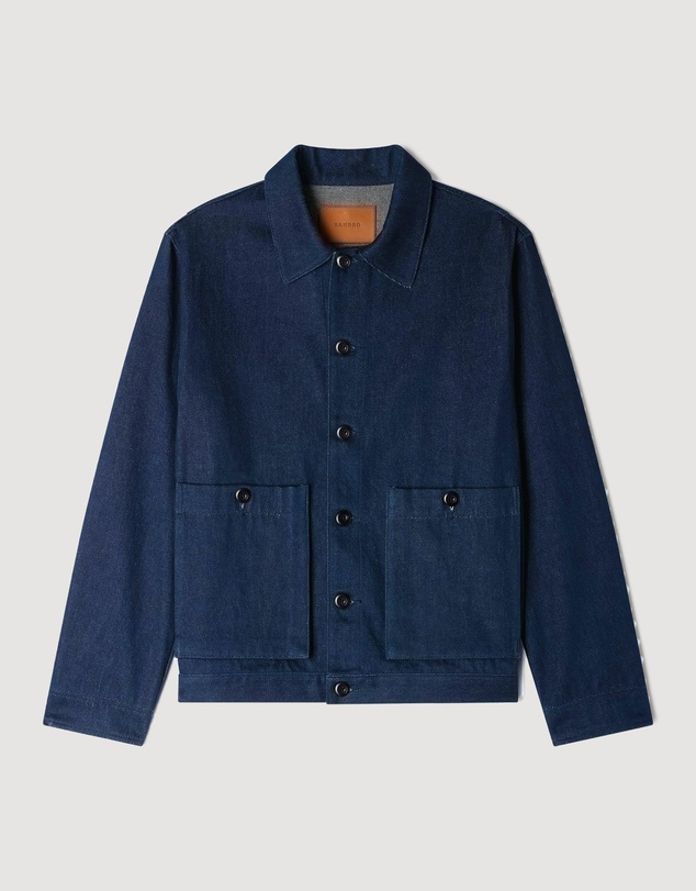 Sandro - Worker Oversize Raw Denim Jacket