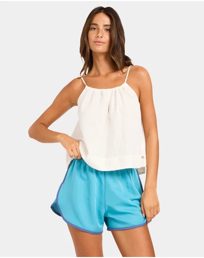 Roxy - Womens Racer Elastic Waist Shorts