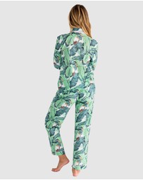 Sant And Abel - Women's Martinique® Green Banana Leaf Long PJ Set