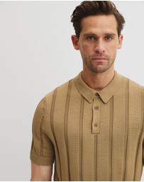 Country Road - Australian Cotton Stripe Knit Polo