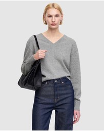ARKET - Cotton-Wool V-Neck Jumper