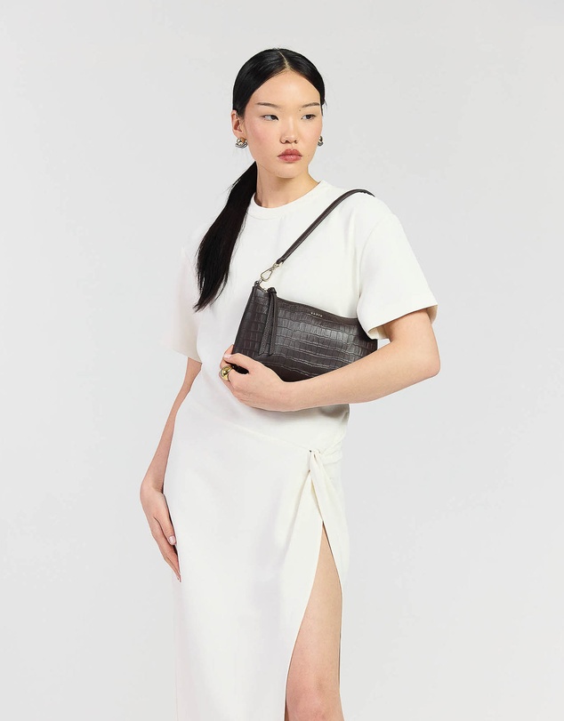 SABEN - Haven Shoulder Bag Cacao Croc