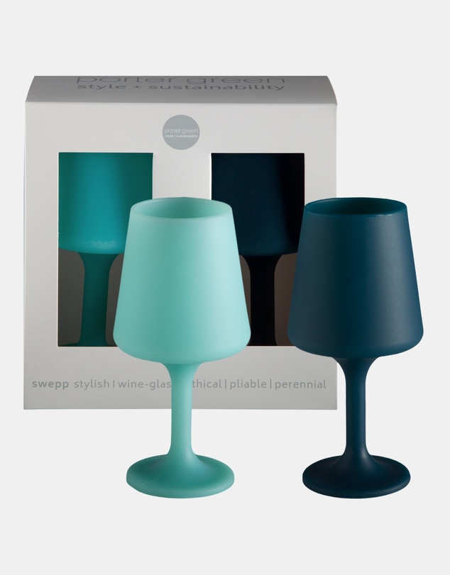 porter green - swepp | silicone unbreakable wine glasses