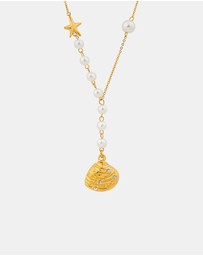 Zoe Olivia - Waterproof Freshwater Pearl and Shell Necklace